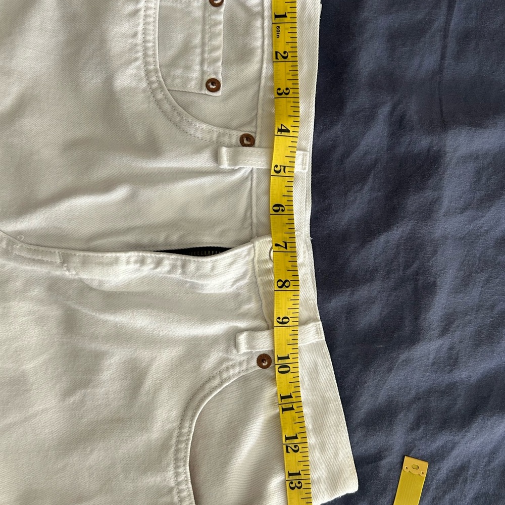 rag & bone White Denim Skirt with Frayed Hem - Picture 4 of 6